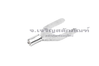 [E] หางปลาส้อม เปลือย UT ทองเหลืองชุบดีบุก รุ่น Y1-6 รูใส่สายไฟกว้าง 2 mm ยาว 19.4 mm ช่องว่างส้อม 6.1 mm